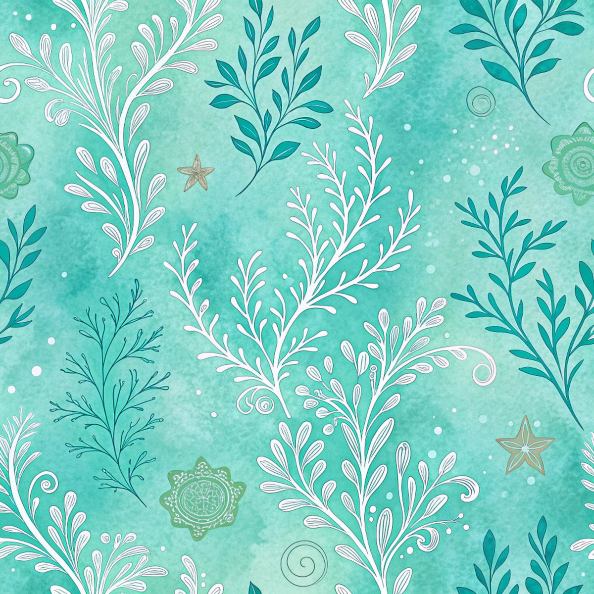 Teal Reverie Pattern 14 Minky Fabric