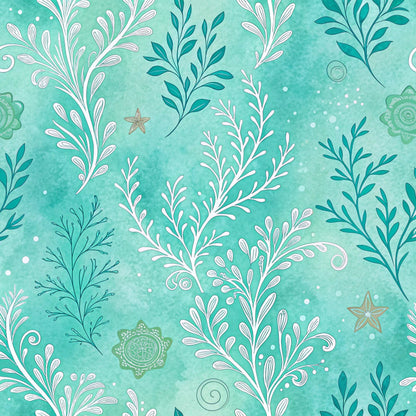 Teal Reverie Pattern 14 Minky Fabric
