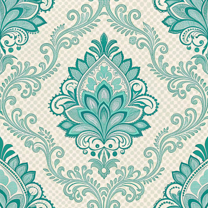 Turquoise Dreams Pattern 17 Quilting Cotton Fabric