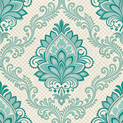 Teal Reverie Pattern 17 Minky Fabric