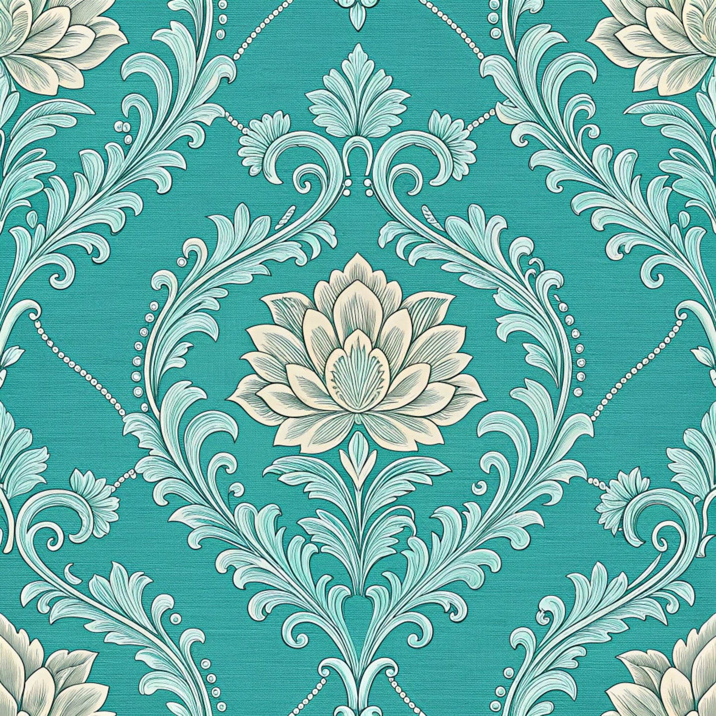 Turquoise Dreams Pattern 22 Quilting Cotton Fabric