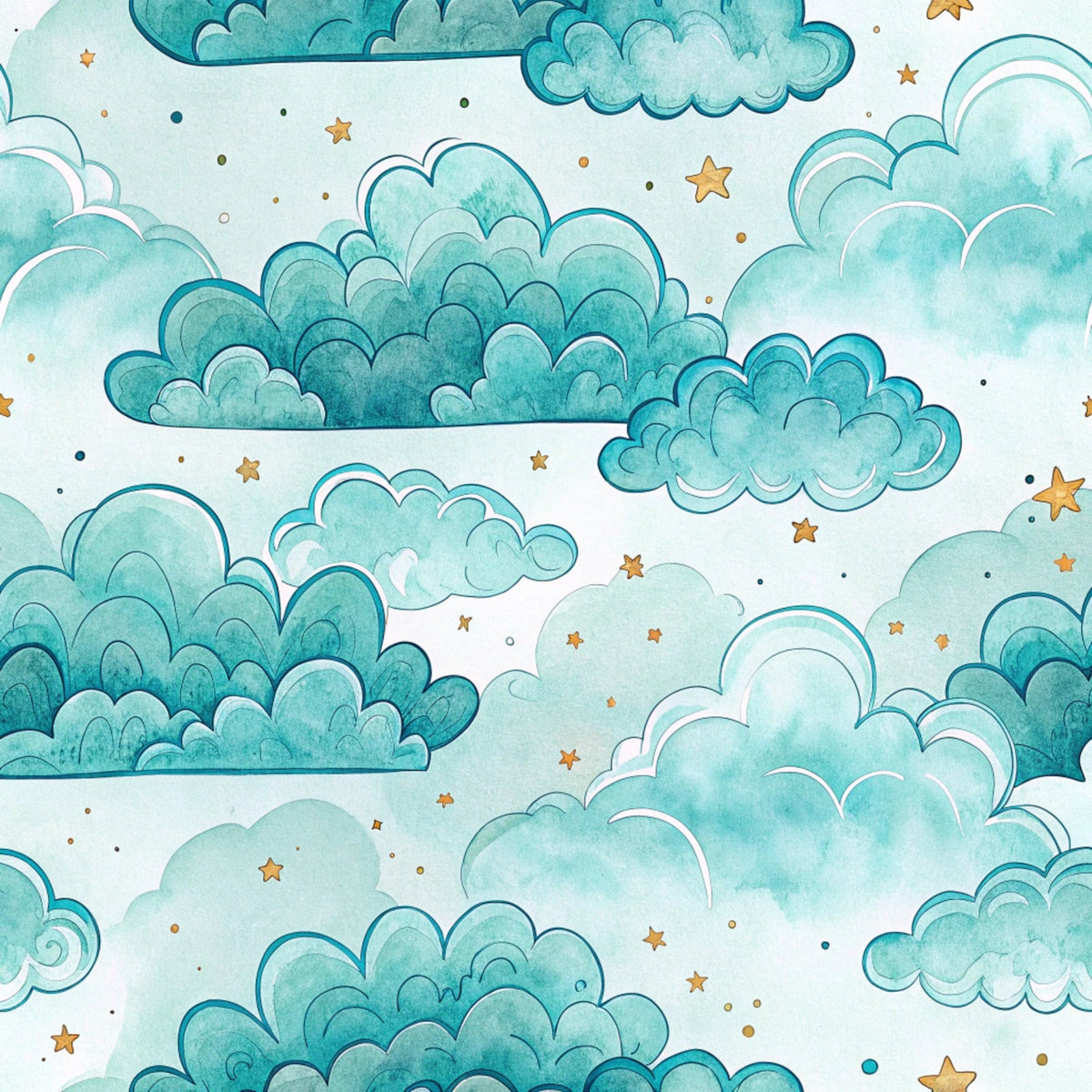 Teal Reverie Pattern 24 Minky Fabric