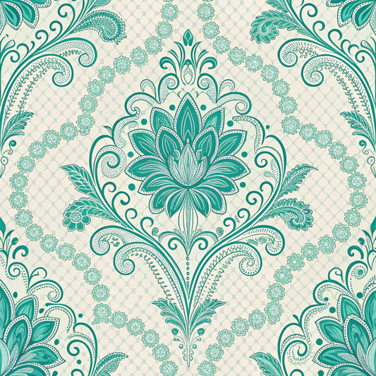 Turquoise Dreams Pattern 4 Quilting Cotton Fabric