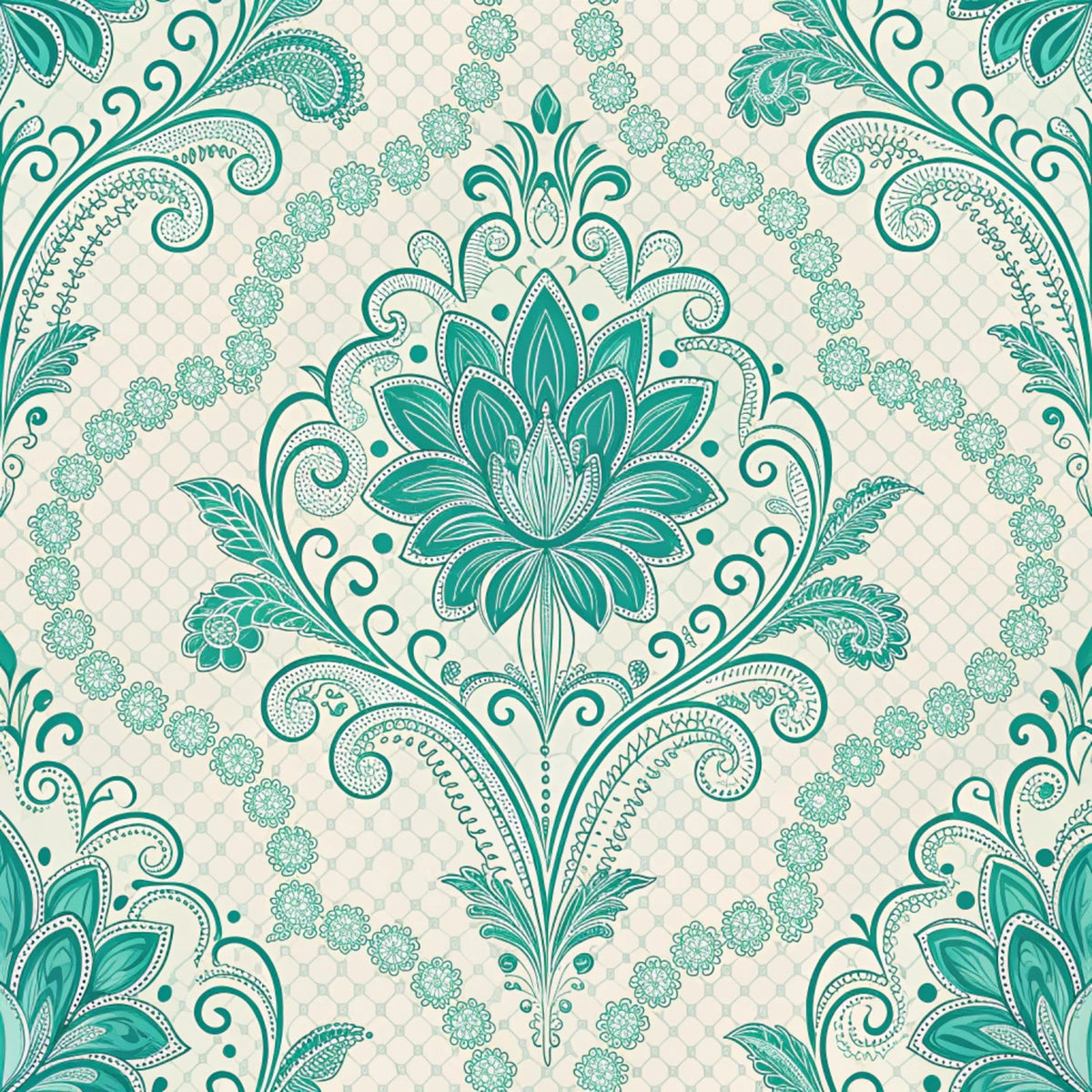 Teal Reverie Pattern 4 Minky Fabric