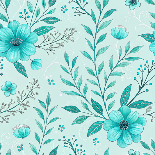 Turquoise Dreams Pattern 6 Quilting Cotton Fabric