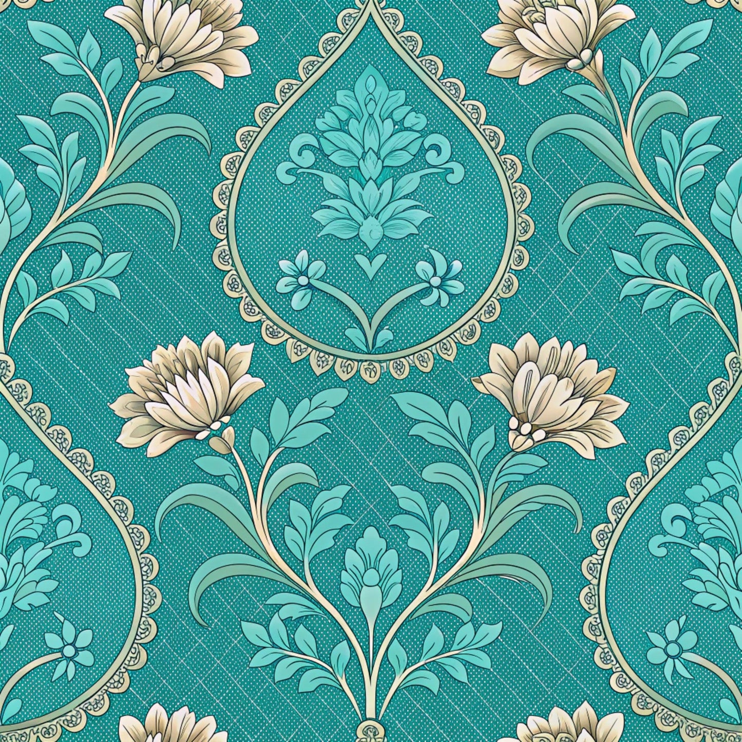 Turquoise Dreams Pattern 9 Quilting Cotton Fabric