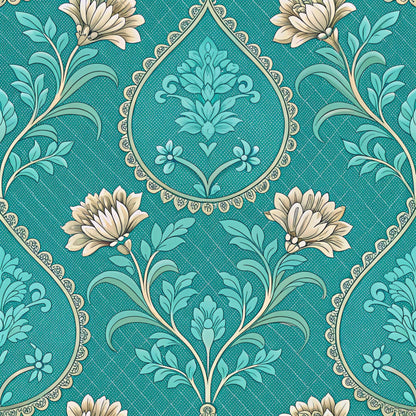 Turquoise Dreams Pattern 9 Quilting Cotton Fabric