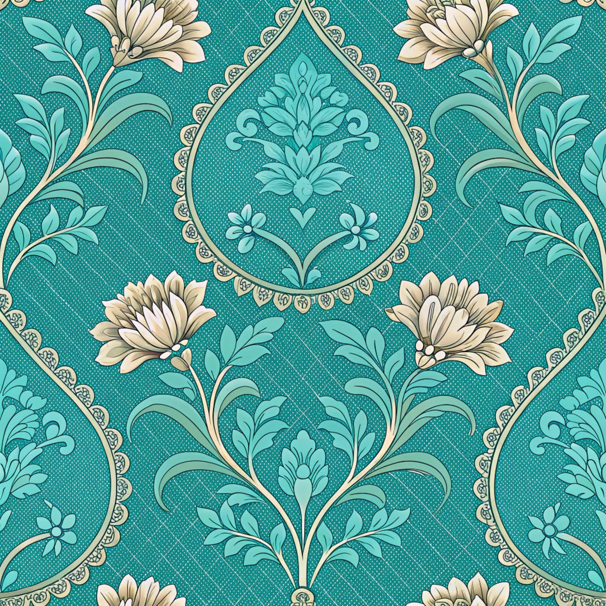 Teal Reverie Pattern 9 Minky Fabric