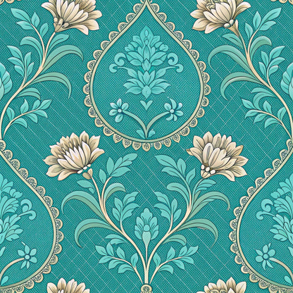 Teal Reverie Pattern 9 Minky Fabric