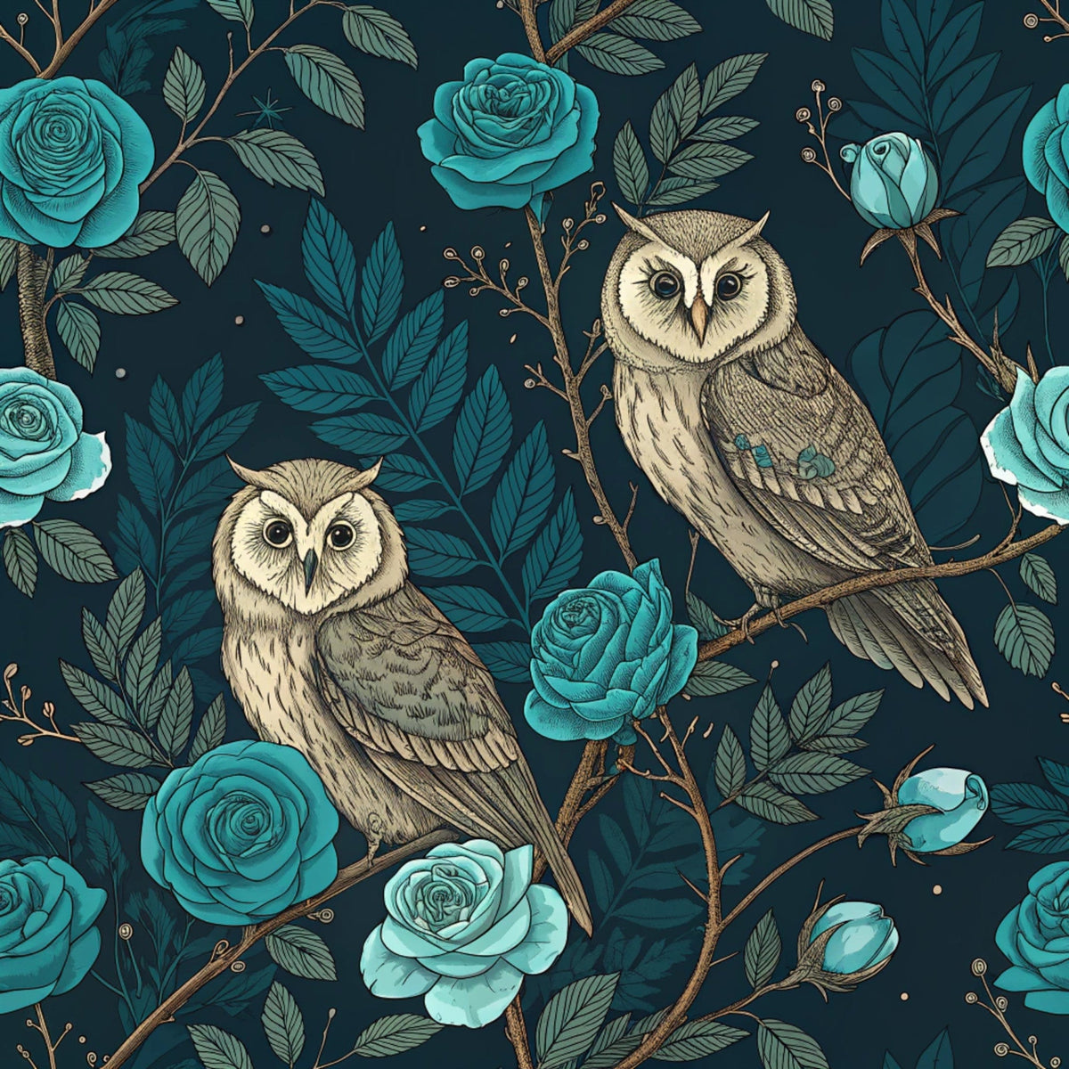 Twilight Rose Rookery Pattern 13 Minky Fabric