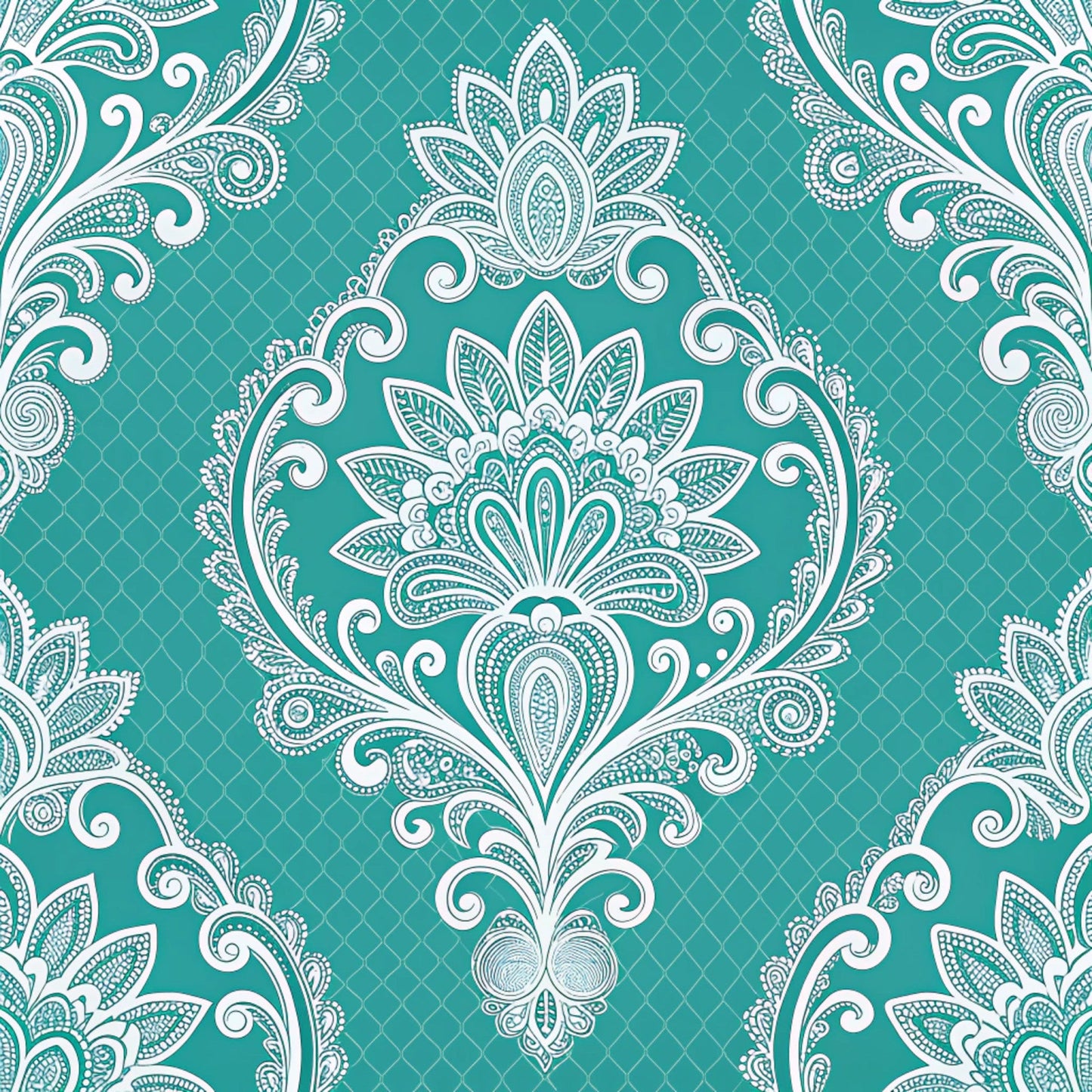 Turquoise Night Birds Pattern 16 Quilting Cotton Fabric