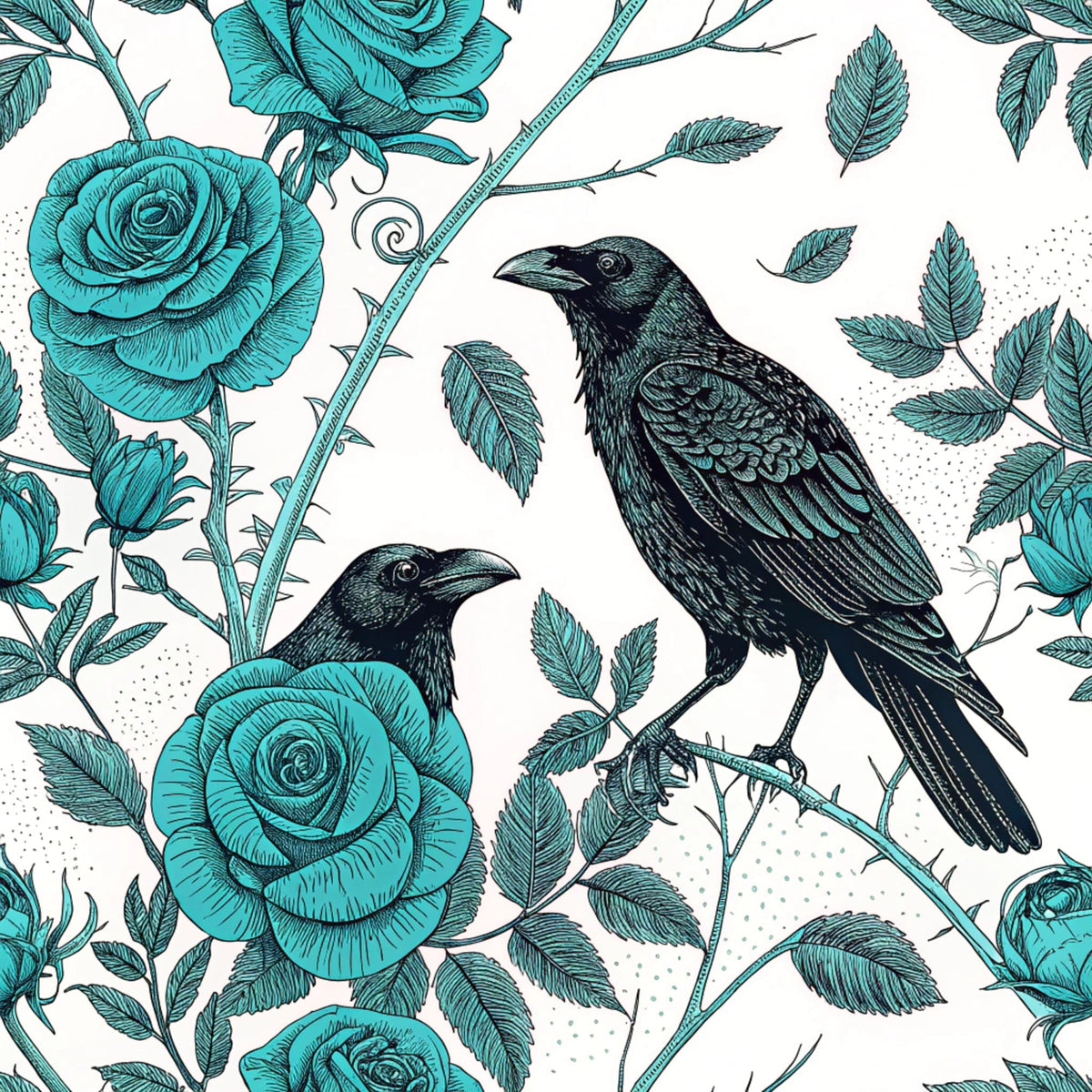 Twilight Rose Rookery Pattern 25 Minky Fabric