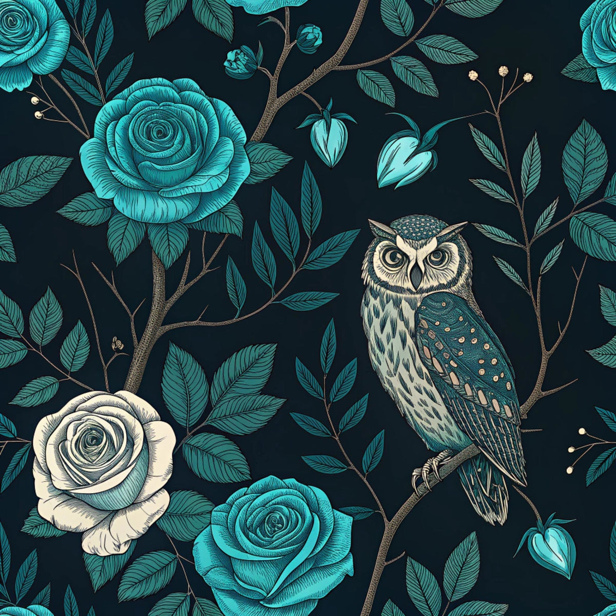 Twilight Rose Rookery Pattern 27 Minky Fabric