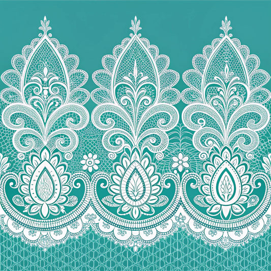 Turquoise Night Birds Pattern 4 Quilting Cotton Fabric