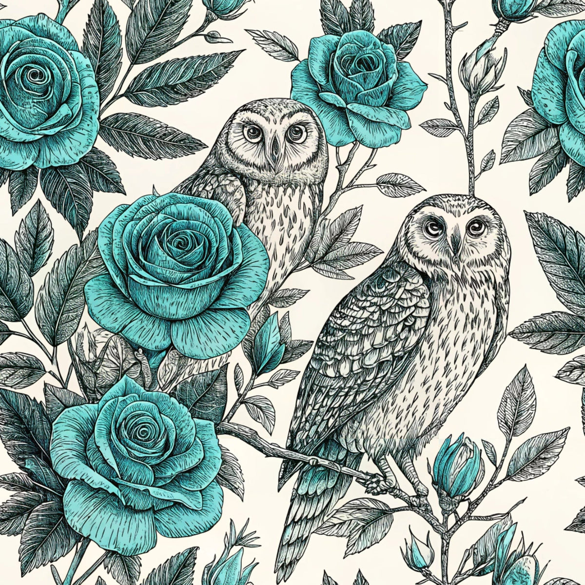 Twilight Rose Rookery Pattern 6 Minky Fabric