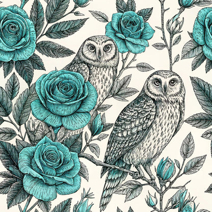 Twilight Rose Rookery Pattern 6 Minky Fabric