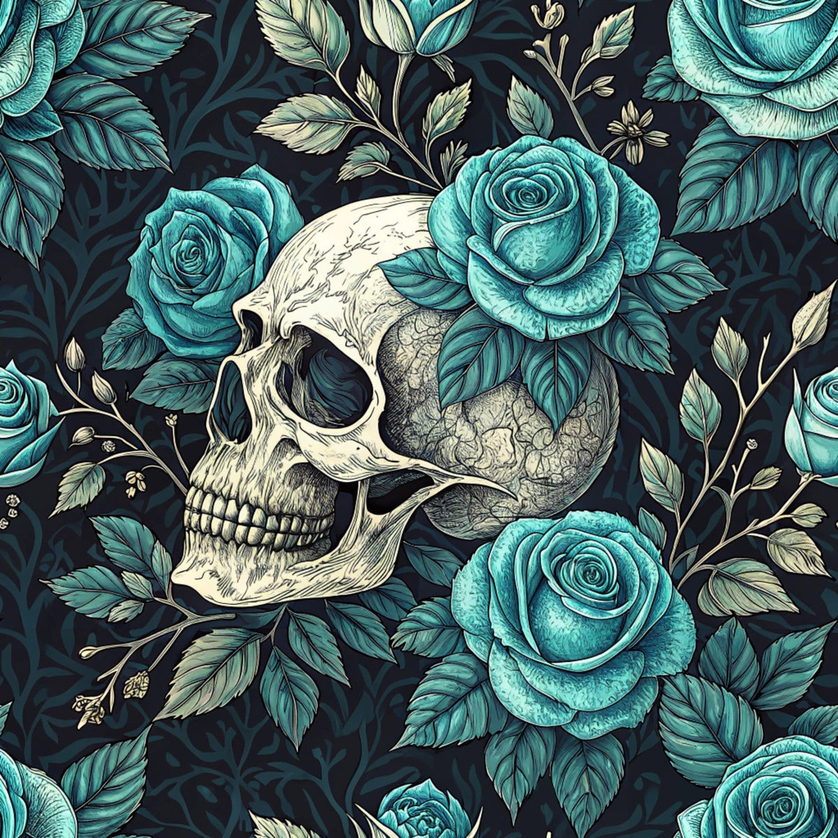 Twilight Rose Rookery Pattern 7 Minky Fabric