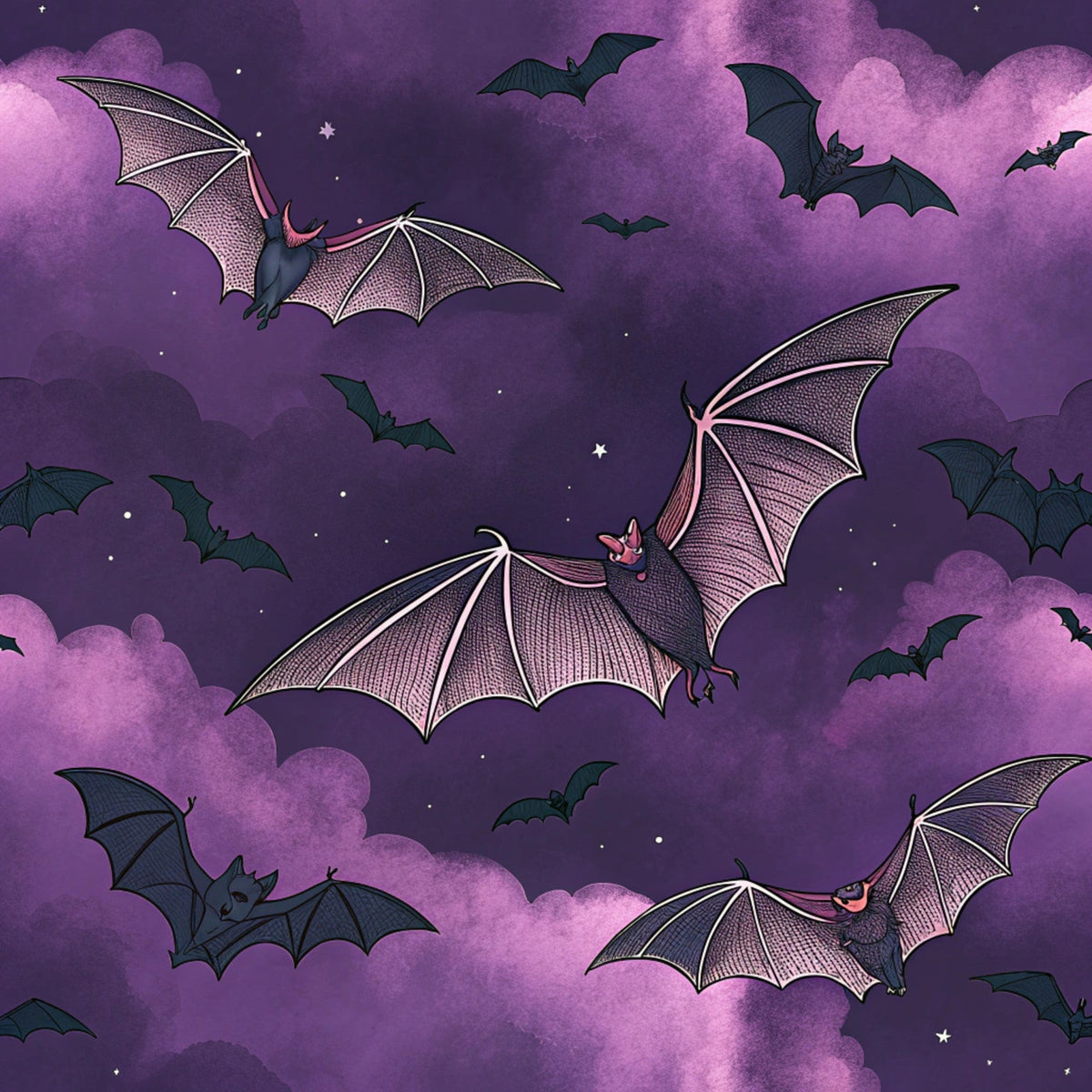 Moonlit Raven Pattern 19 Minky Fabric