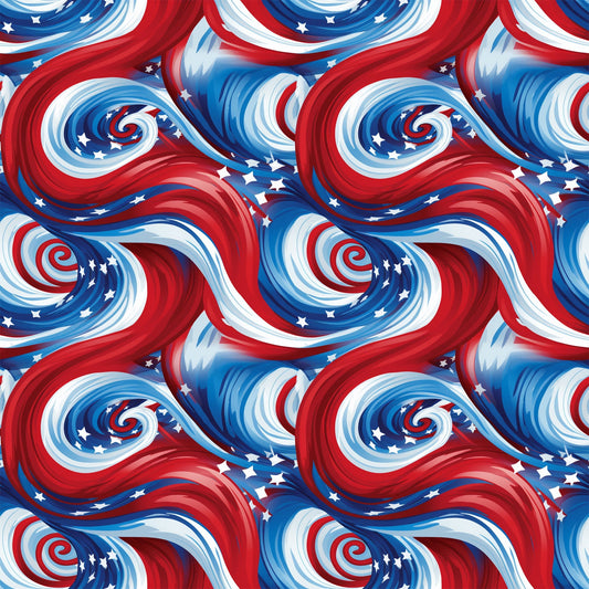 Liberty Waves Pattern 10 Minky Fabric