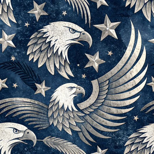 USA Heritage Emblems Pattern 1 Quilting Cotton Fabric