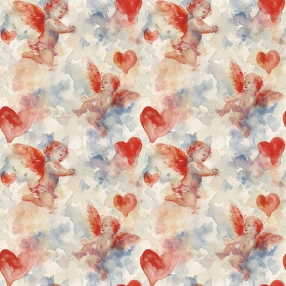 Cherub Hearts Pattern 4 Minky Fabric