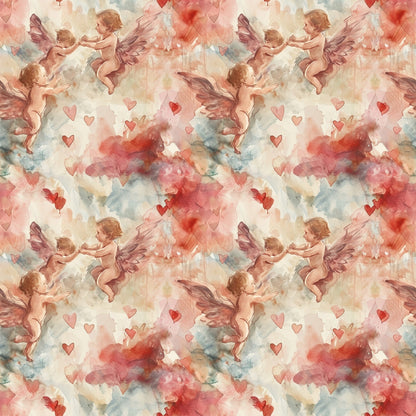Cherub Hearts Pattern 8 Minky Fabric