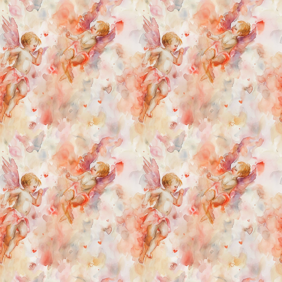 Cherub Hearts Pattern 9 Minky Fabric