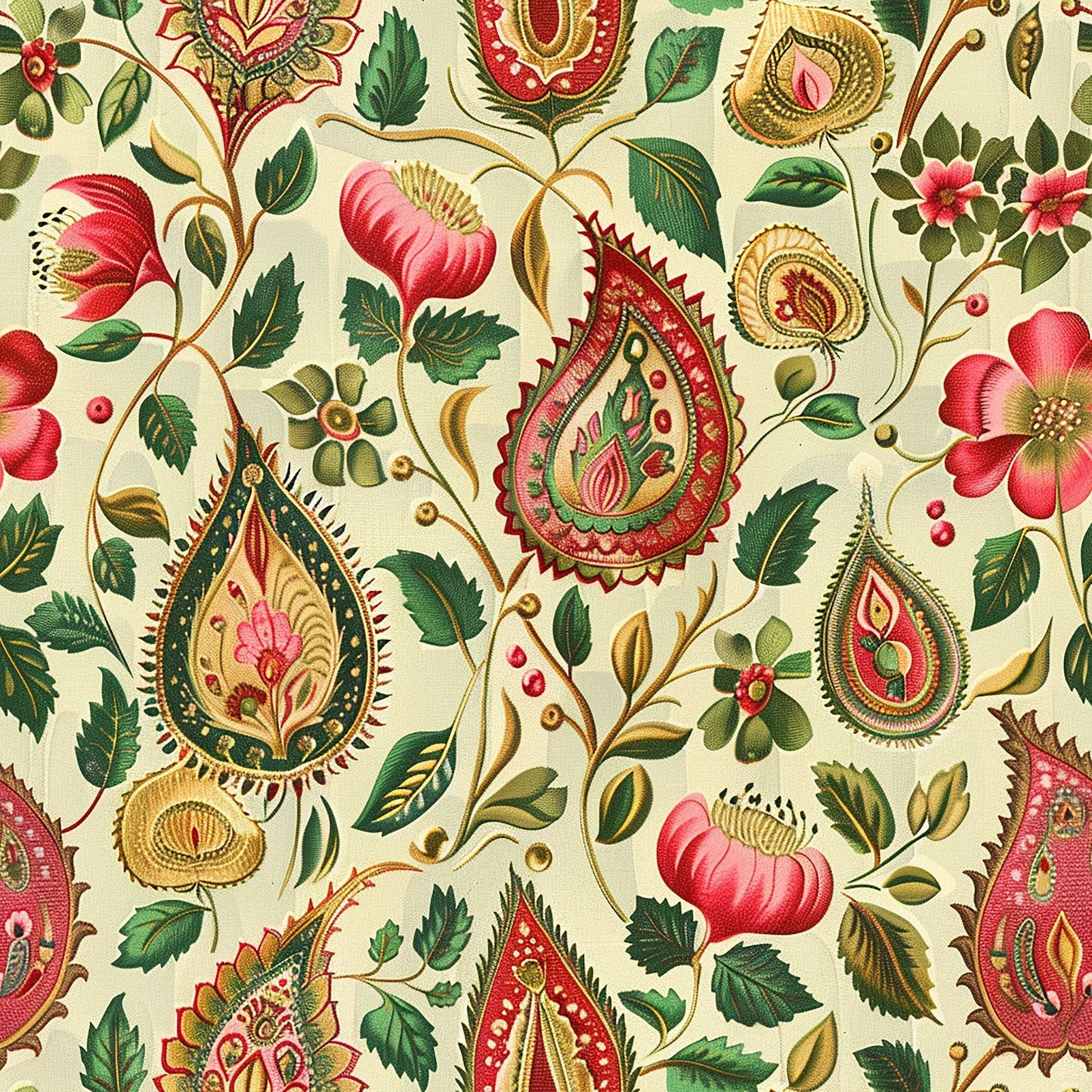 Vermas Ornate Paisley Pattern 5 Quilting Cotton Fabric