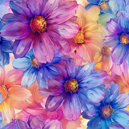 Prismatic Petals Pattern 12 Minky Fabric