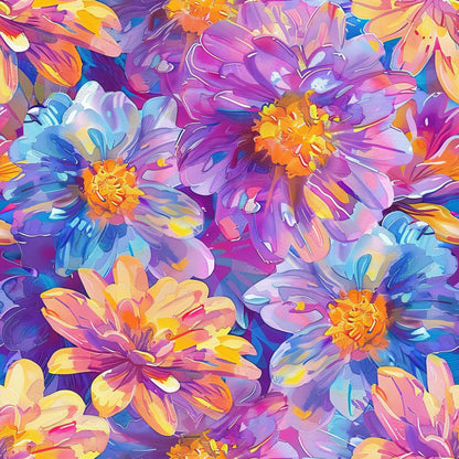 Prismatic Petals Pattern 13 Minky Fabric