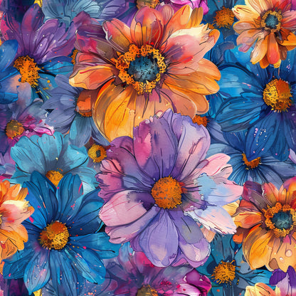 Prismatic Petals Pattern 17 Minky Fabric