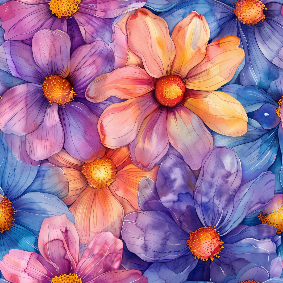 Prismatic Petals Pattern 18 Minky Fabric