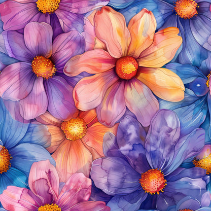 Prismatic Petals Pattern 18 Minky Fabric