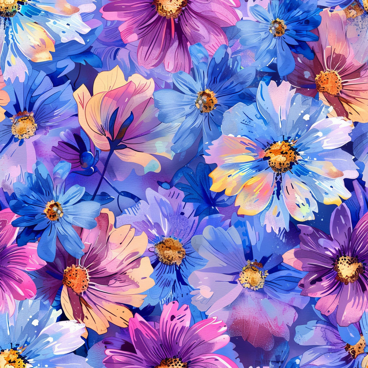 Prismatic Petals Pattern 1 Minky Fabric