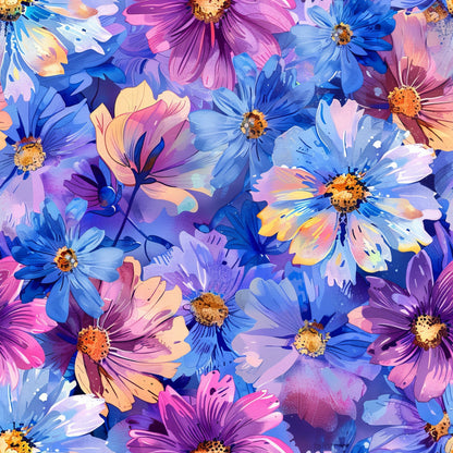 Prismatic Petals Pattern 1 Minky Fabric