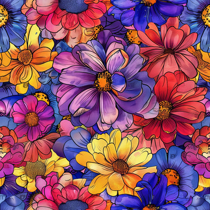 Prismatic Petals Pattern 2 Minky Fabric