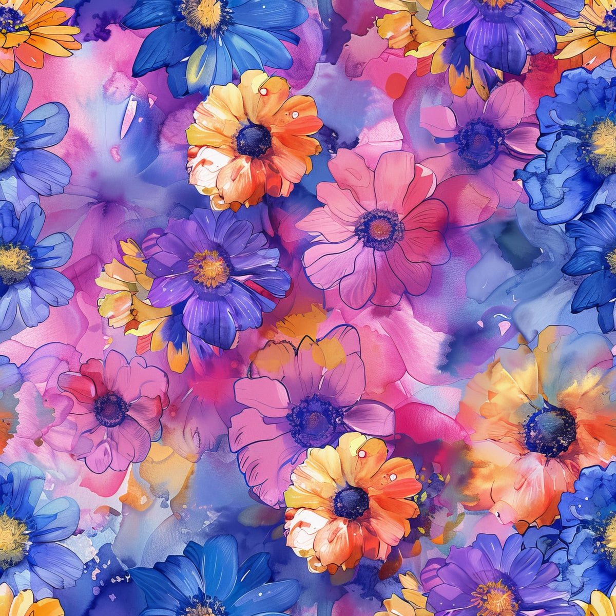 Prismatic Petals Pattern 5 Minky Fabric