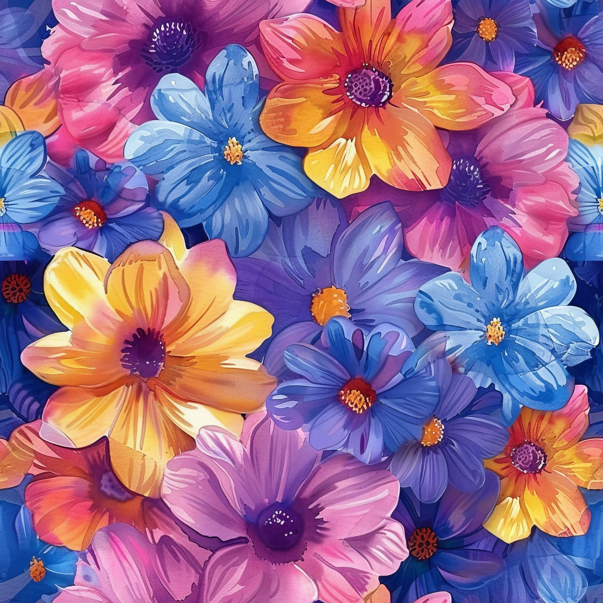 Prismatic Petals Pattern 6 Minky Fabric