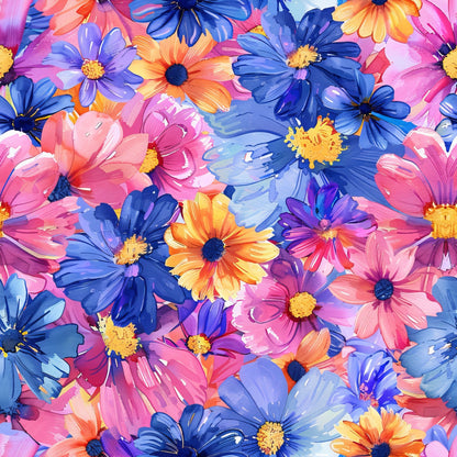 Prismatic Petals Pattern 7 Minky Fabric