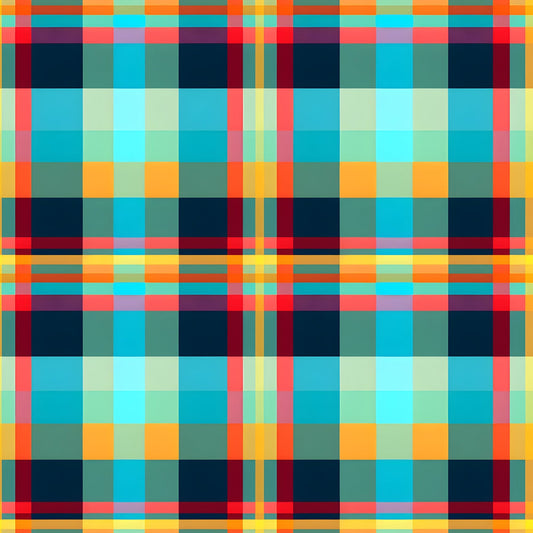 Vibrant Plaid Pattern 10 Quilting Cotton Fabric