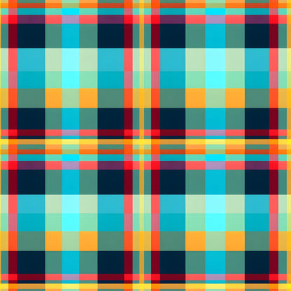Vibrant Plaid Pattern 10 Quilting Cotton Fabric