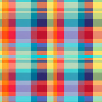 Sunset Tartan Pattern 11 Minky Fabric