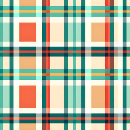 Vibrant Plaid Pattern 12 Quilting Cotton Fabric
