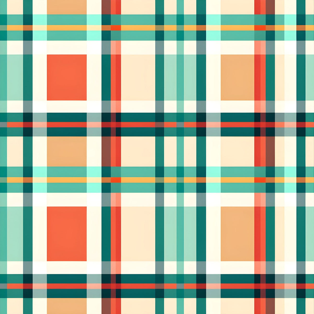 Sunset Tartan Pattern 12 Minky Fabric