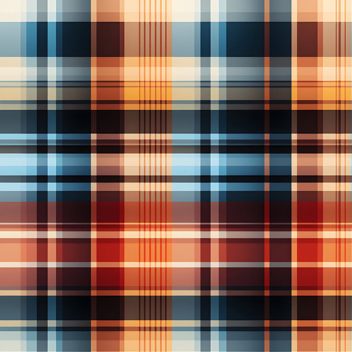 Sunset Tartan Pattern 2 Minky Fabric