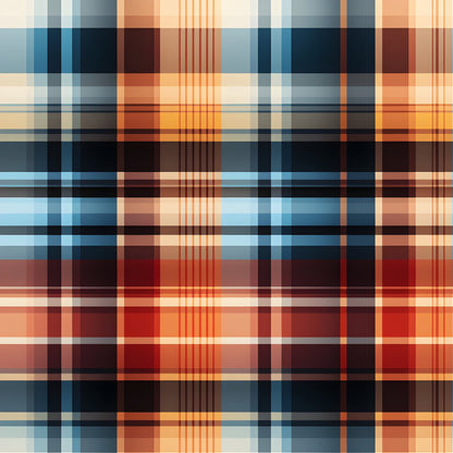 Sunset Tartan Pattern 2 Minky Fabric