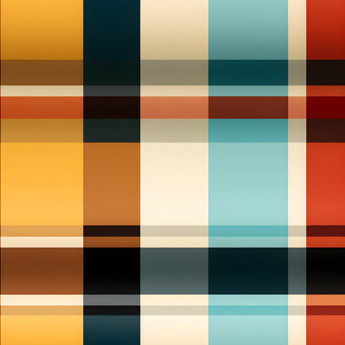 Sunset Tartan Pattern 3 Minky Fabric
