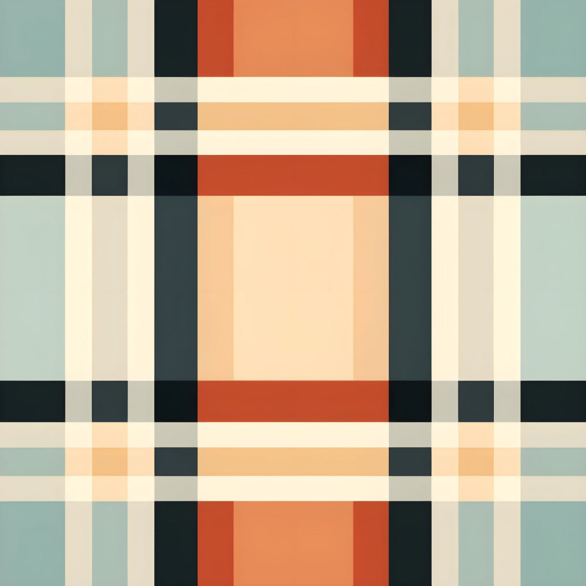 Sunset Tartan Pattern 4 Minky Fabric