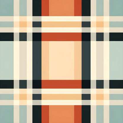 Sunset Tartan Pattern 4 Minky Fabric