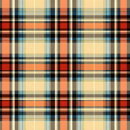 Vibrant Plaid Pattern 7 Quilting Cotton Fabric